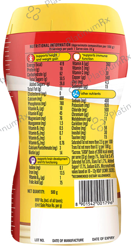 Complan Nutrition Drink Powder for Children - Nutrition Drink for Kids with Protein & 34 Vital Nutrients - Kesar Badam