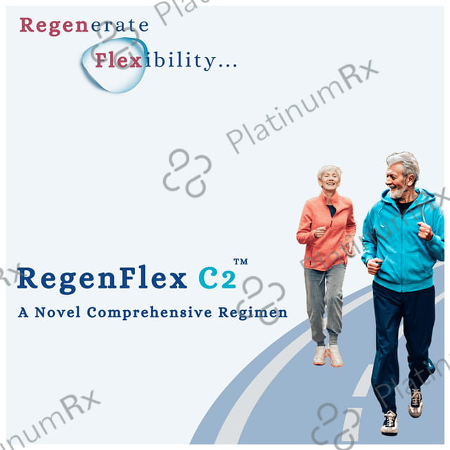Regenflex C2-Undenatured Type II Collagen,Hyaluronic acid,Boswellia serrata,Curcumin,Devils claw,Astaxanthin,Joint Pain medicine,Joint Support Supplement Tablet