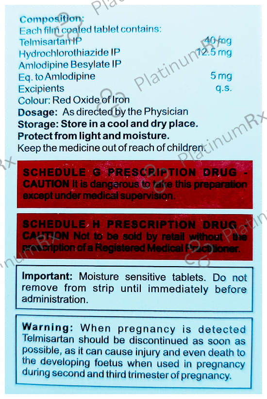 Telhour AMH 5/12.5/40mg Tablet 15s