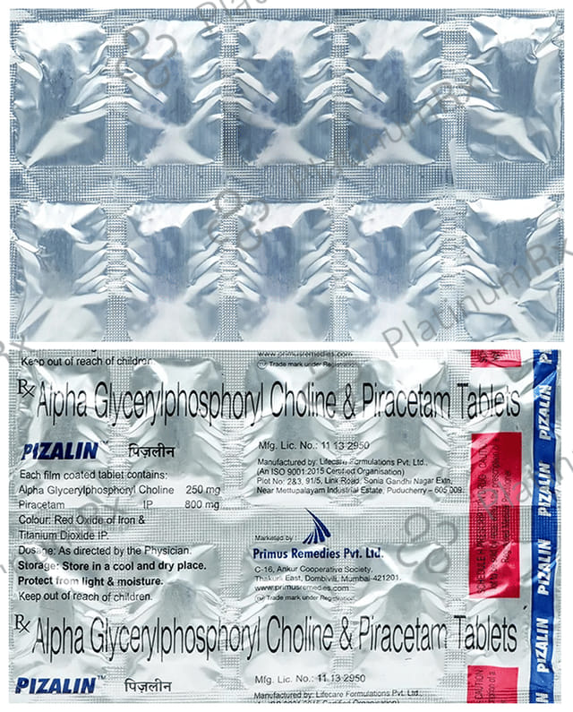 Pizalin 250/800mg Tablet 10s