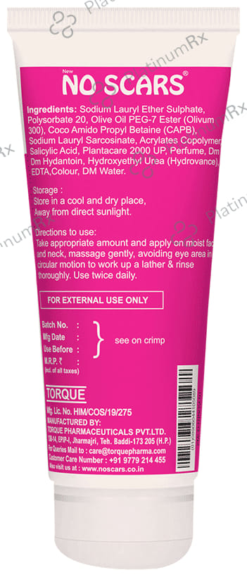 NO Scars with Salicylic Acid Cleansing Face Wash ( 60ml) 2 Tubes