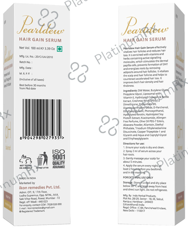 Pearldew Hair Gain Serum (100ml Each) 1 Bottle