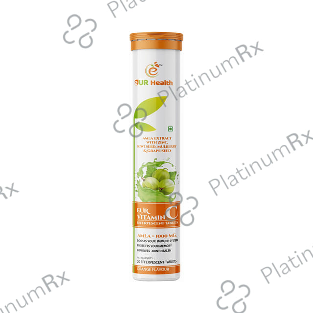 Eur Health Vitamin C Effervescent Tablet Orange