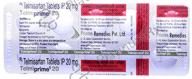 Telmiprime 20mg Tablet 10s