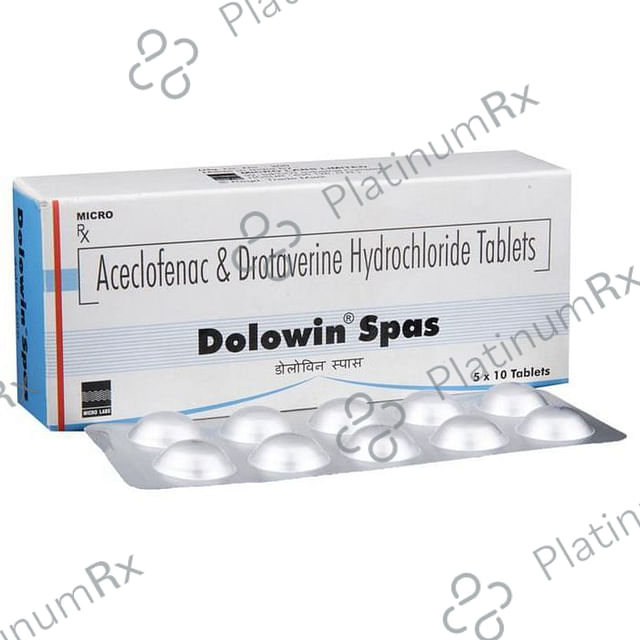 Dolowin Spas 100/80mg Tablet 10s