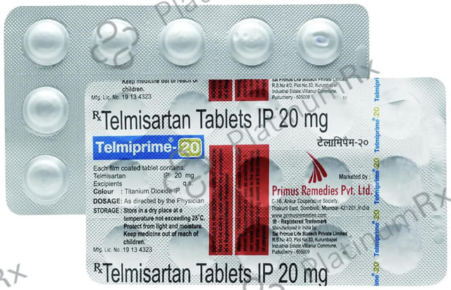 Telmiprime 20mg Tablet 15s