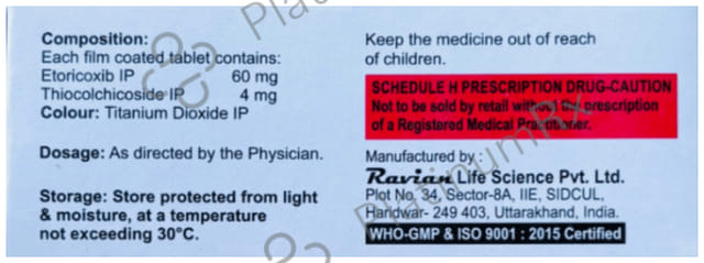 Amicoxia 60/4mg TH Tablet 10s
