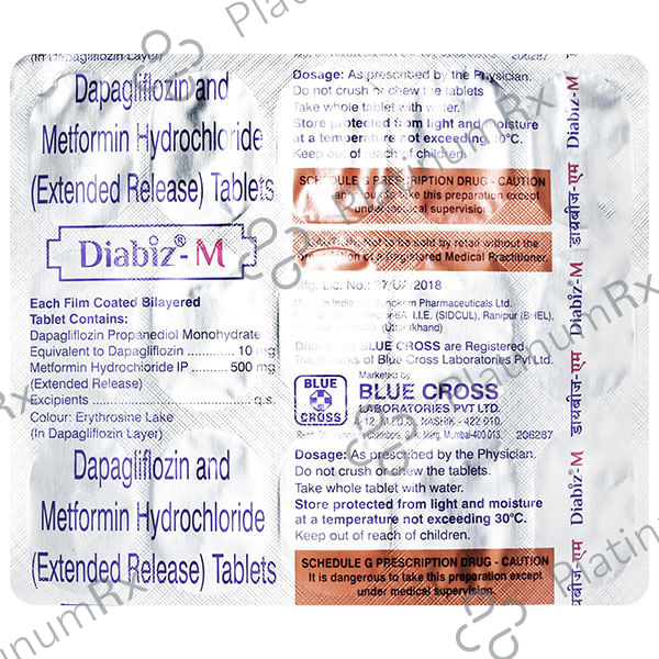 Diabiz M 10/500mg Tablet 15s
