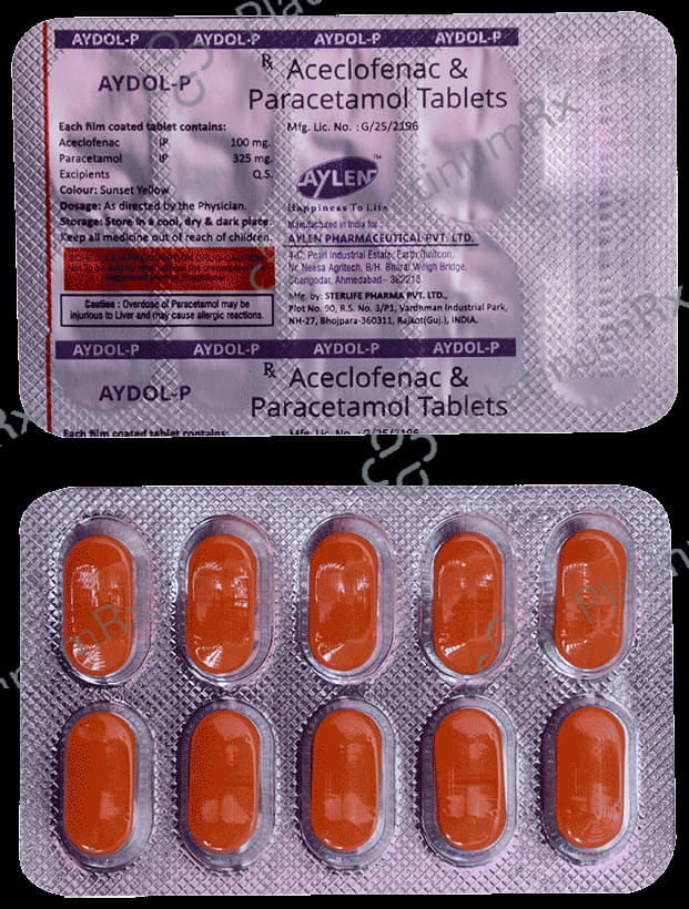 Aydol P 100mg/325mg Tablet