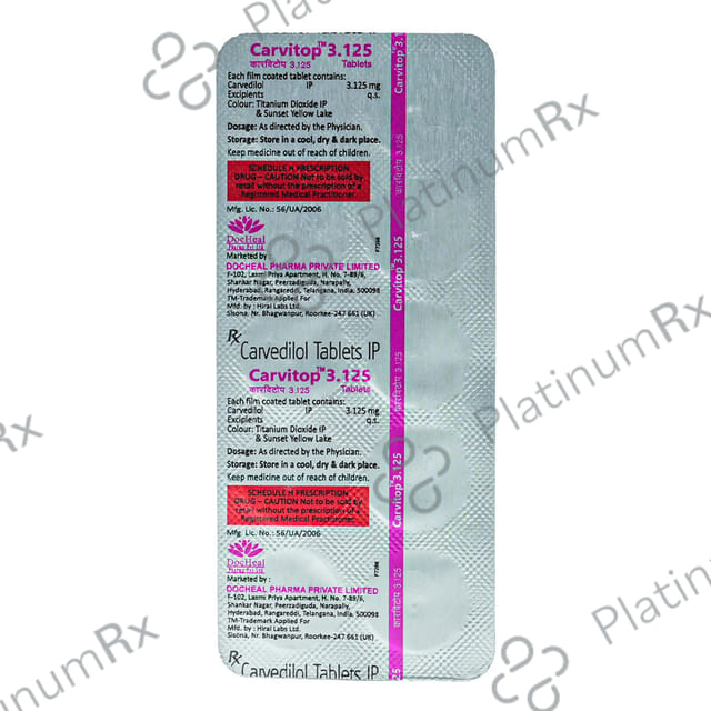 Carvitop 3.125mg Tablet IR