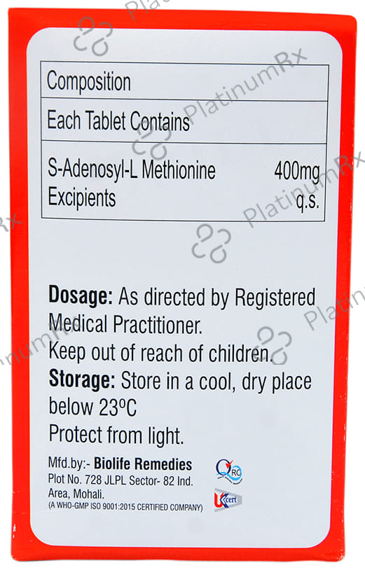 Zorilla S-Adenosyl-L Methionine Tablet 1 Strip