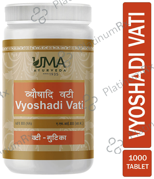Uma Ayurveda Vyoshadi Vati 1000 tablets