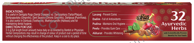 Dabur Dant Rakshak Ayurvedic Paste (175gm Each) 1 Tube