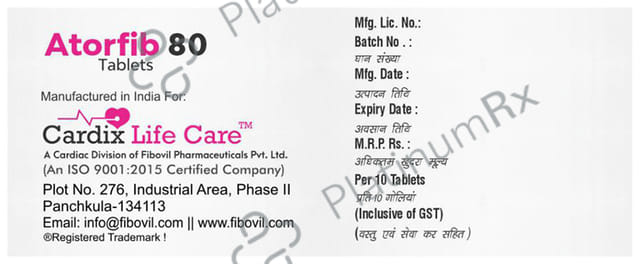 Atorfib 80mg Tablet