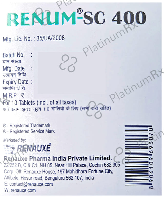 Renum SC 400mg Tablet