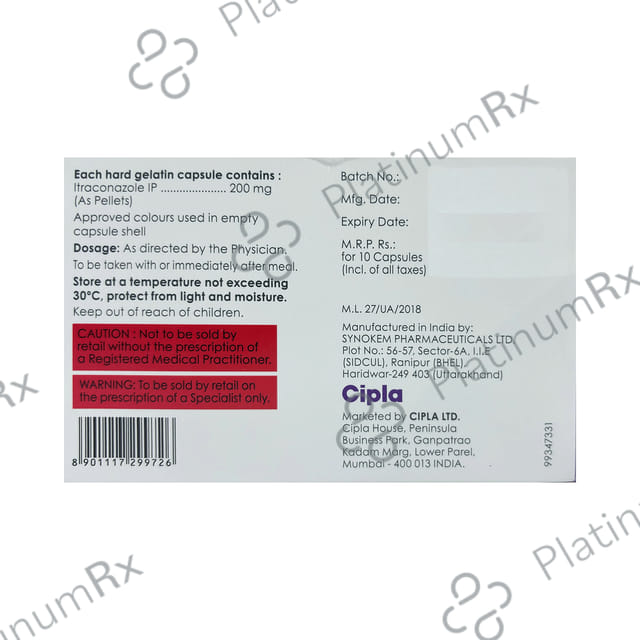 Itranox 200mg Capsule 10s