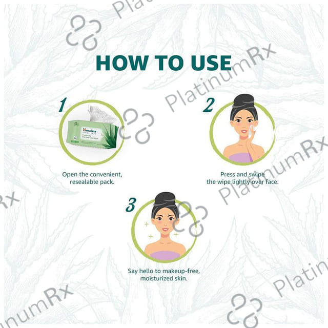 Himalaya Personal Care Moisturizing Aloe Vera Facial Wipes 25s