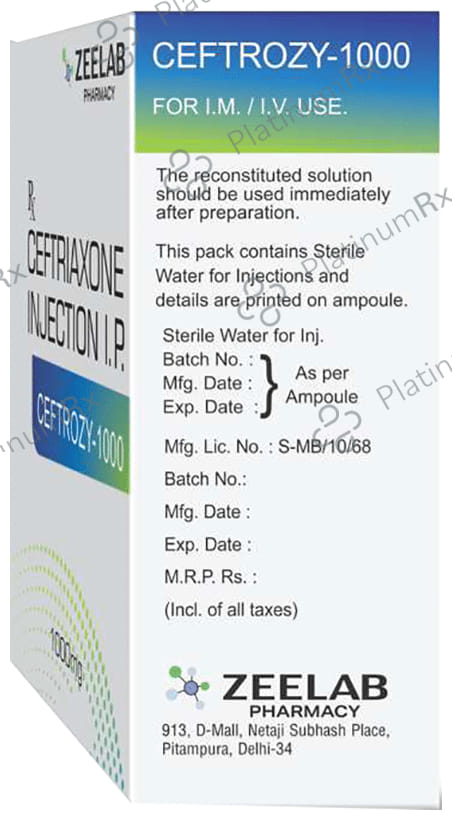 Ceftrozy 1000mg Injection 1s
