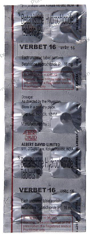 Verbet 16mg Tablet 10s
