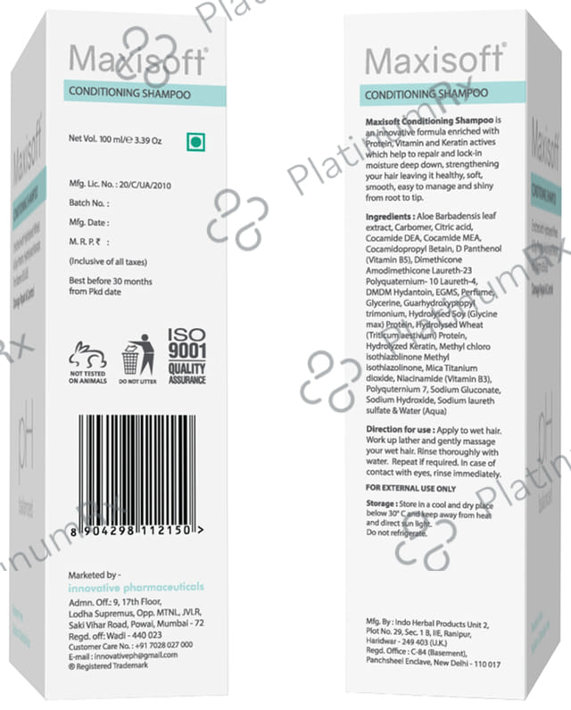Maxisoft Conditioning Shampoo (100ml Each) 2 Tubes