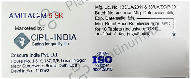 Amitag M 5mg SR Tablet 10s