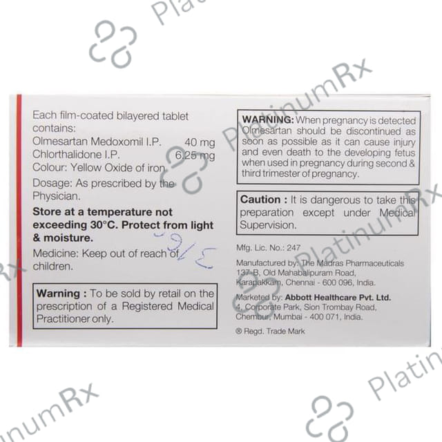 Winbp CT 40/6.25mg Tablet 10s