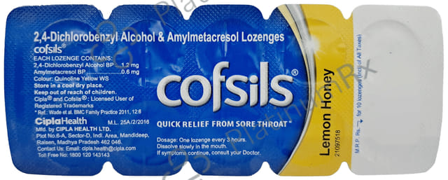 Cofsils Lozenges Honey lemon 10s