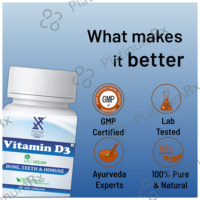 Xovak Pharmtech Vitamin D3 4800IU Veg Capsule