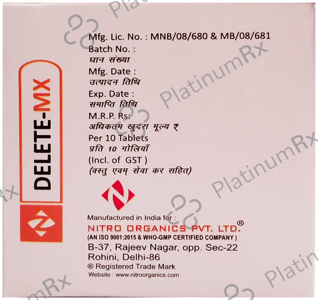 Delete MX 50mg/400mg Tablet