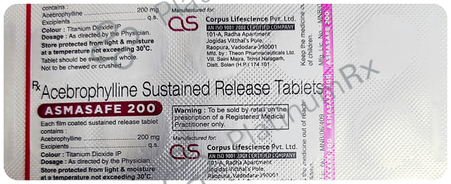 Asmasafe 200mg Tablet SR