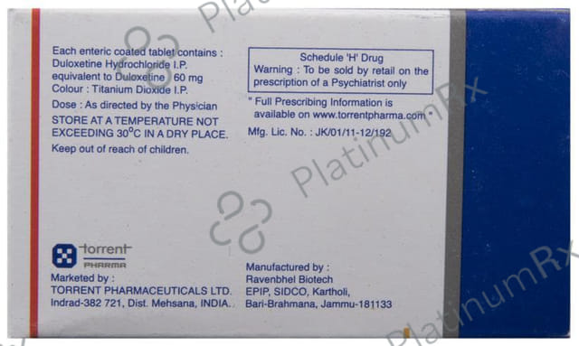 Symbal 60mg Tablet 10s