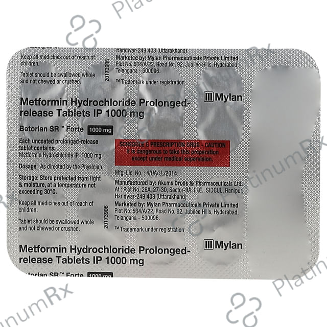 Betorlan SR Forte 1000mg Tablet
