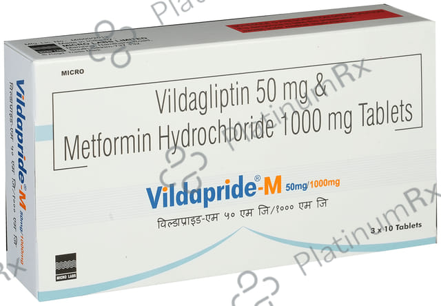Vildapride M 1000/50mg Tablet 10s