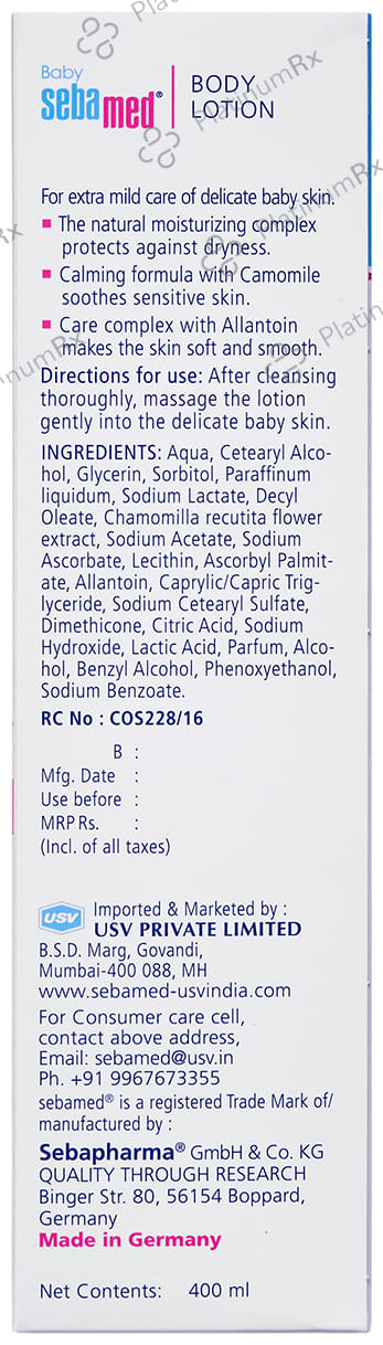 Sebamed Baby with Camomile & Allantoin 400ml