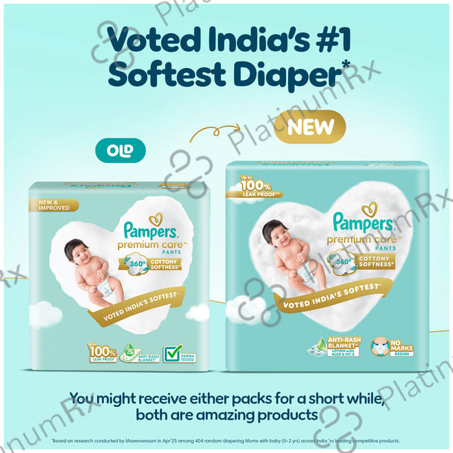 Pampers Premium Care Pants with Aloe Vera & Cotton Like Softness Diaper Small 70s
