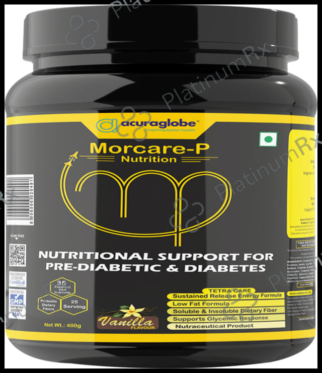 Acuraglobe Morcare-P Nutritional Supplement for Pre-Diabetic & Diabetes Vanilla
