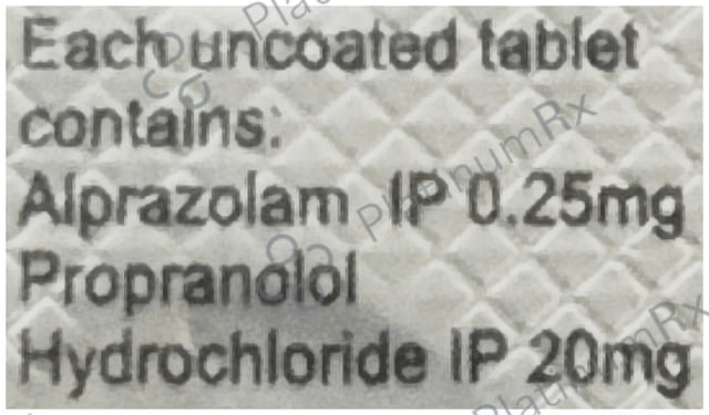 Beta Anxit 0.25/20mg Tablet 10s