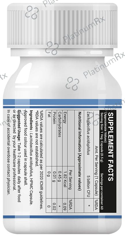 Inlife Probiotic Lactobacillus Acidophilus 5B CFU 60s