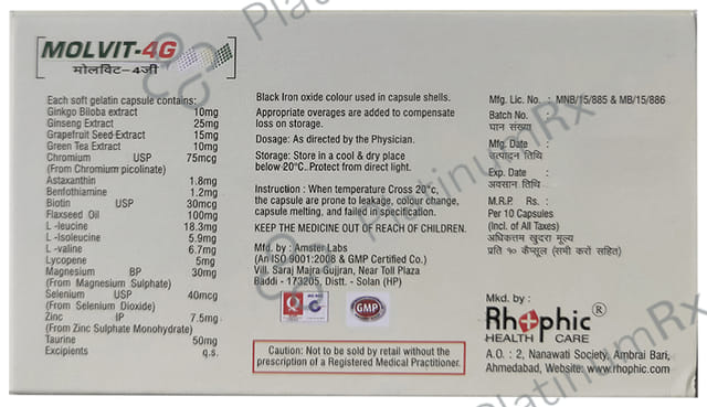 Molvit 4G Soft Gelatin Capsule 10s