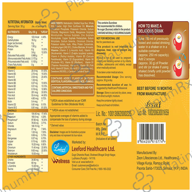 Im Active Diabetes Care Mango Protein Powder