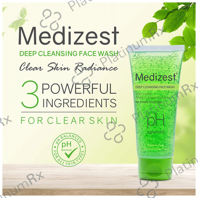 Medizest Deep Cleansing Face Wash (100ml Each) 2 Tube