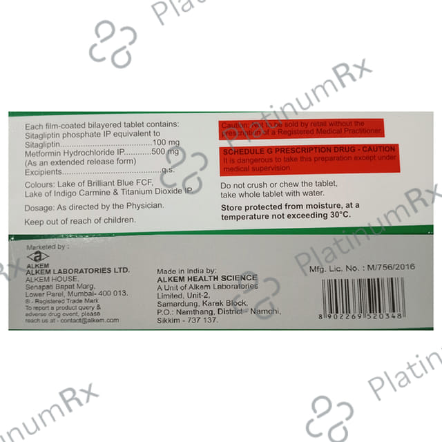 Alsita M 100/500mg Tablet ER 10s