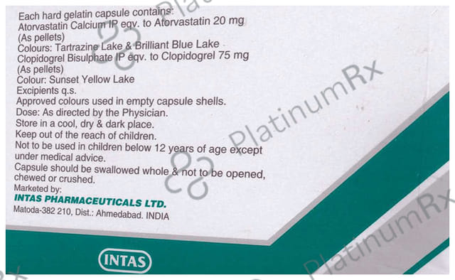 Lipicure CV 20/75mg Capsule 10s