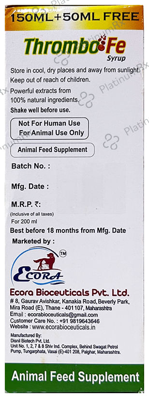 Thrombo Fe Pet Syrup