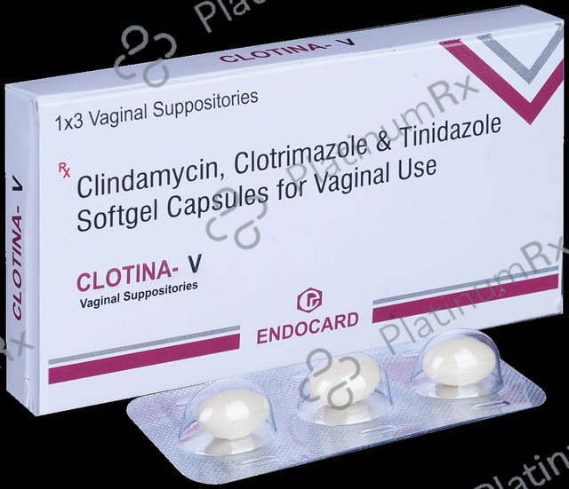 Clotina V Vaginal suppositories 3s