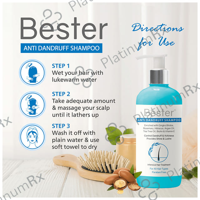 Bester Anti Dandruff Shampoo (300ml Each) 1 Bottle