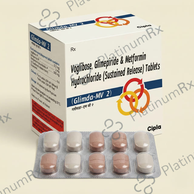 Glimda MV 2/500/0.2mg SR Tablet 10s