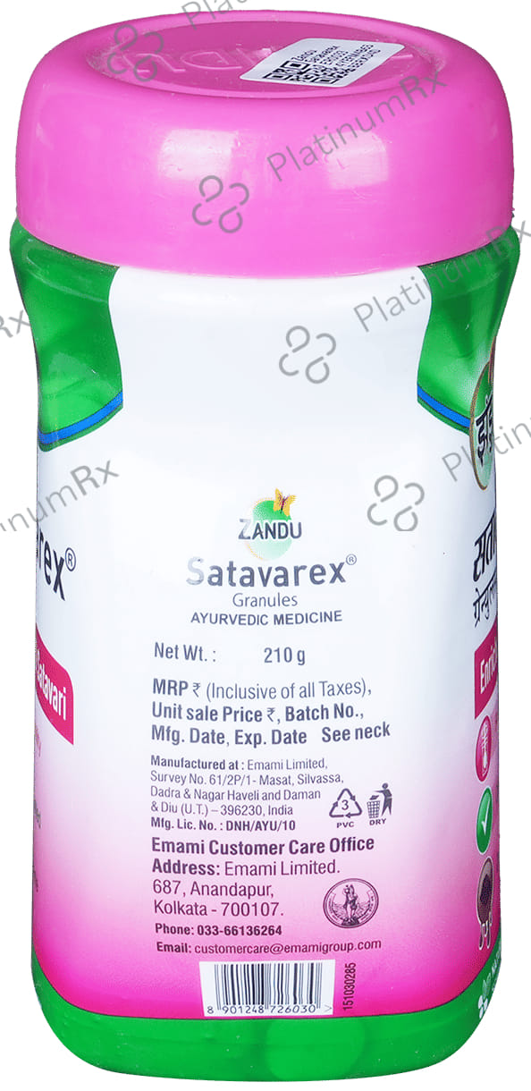 Zandu Satavarex Granules - Enriched with Satavari