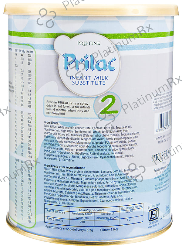 Pristine Prilac Infant Milk Substitute Stage 2 (6 to 12 months) Powder 400gm