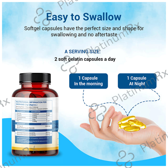 Humming Herbs Omega 3 1000mg Fish Oil Softgel Capsule